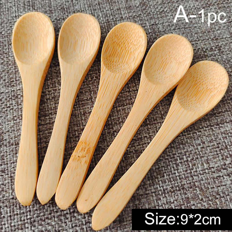 Cucchiaio da miele in legno stoviglie per la casa Ecofriendly cucchiaio da cucina in bambù cucchiaio da caffè cucchiaio da dolce cucchiaino da tè: A-1pezzi