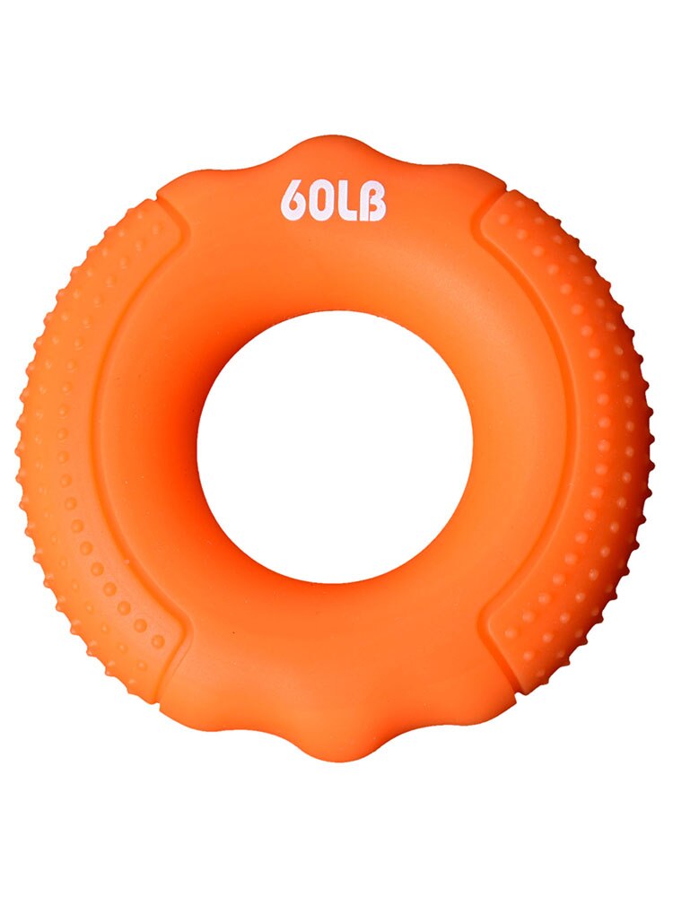Silicone Adjustable Hand Grip 20-100LB Gripping Ring Finger Forearm Trainer Carpal Expander Muscle Workout Exercise Gym Fitness: Orange
