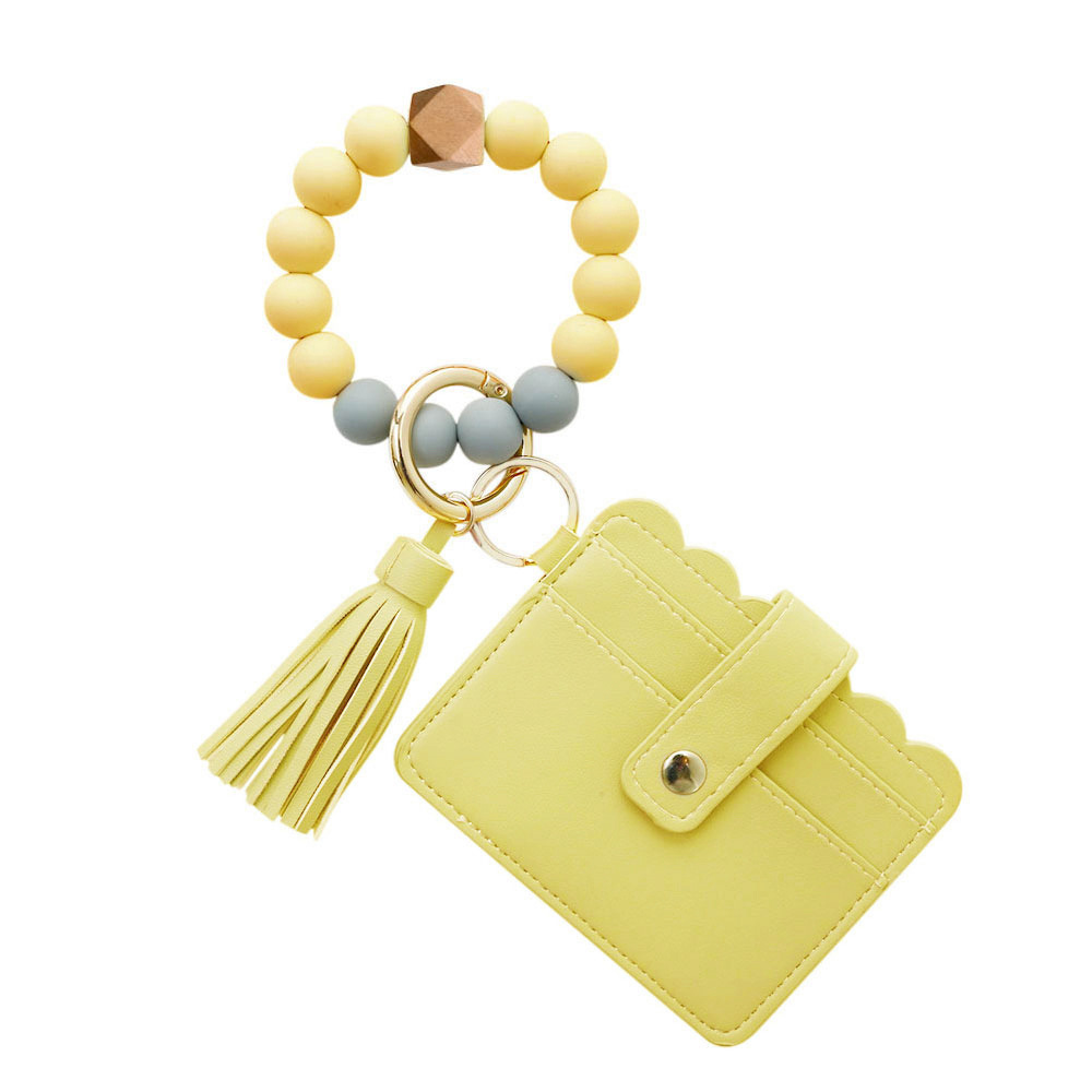 Purdored 1 Pc 13 Kleuren Mode Vrouwen Armbanden Kaarthouder Luipaard Vrouwelijke Visitekaartje Case Polsband Sleutelhanger Voor Mannen