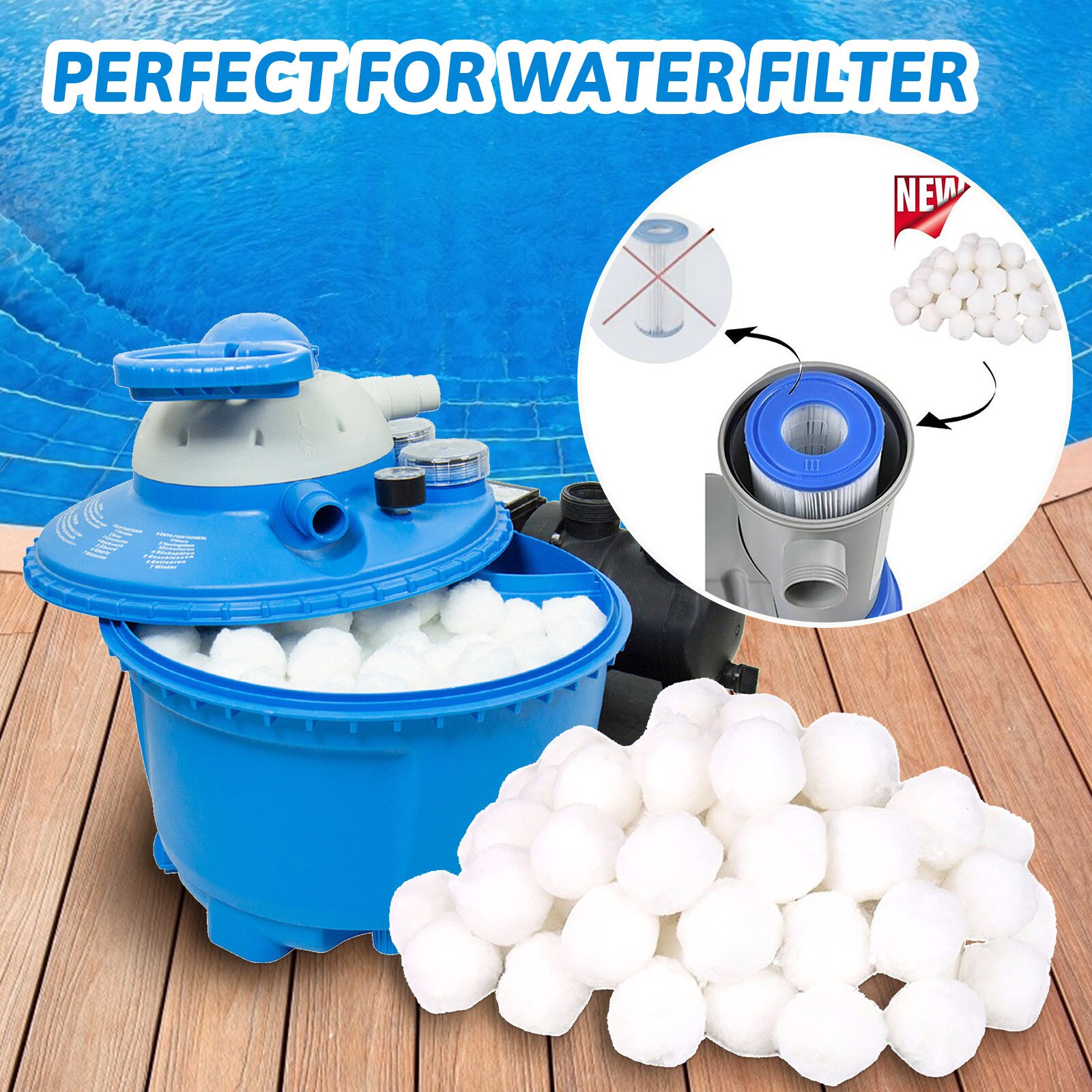 350g Fish Tank Swimming Pool Filter Sand Quartz Sand Filterballs Sand Filter Alternatively Pool Filter c50