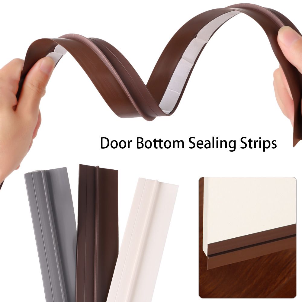 Pvc Deur Bodem Afdichting Strips Badkamer Bad Screen Glas Deur Water Baffle Tochtstrip Huishouden Venster Winddicht Seal Tapes