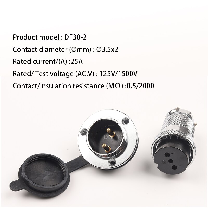 1 Set DF30 GX30 Luchtvaart Connector 2 3 4 5 7 8 10 14 Pin Vrouwelijke Plug &amp; Mannelijke Socket circulaire Flens Elektrische Draad Connector: DF30-2 Round Flange