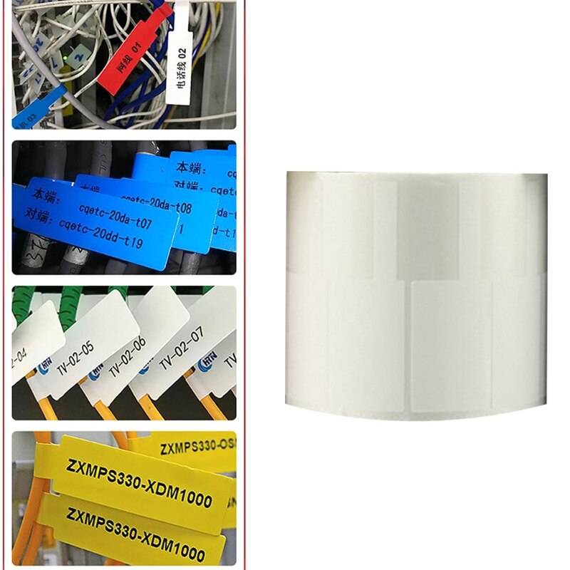 Cable/Wire Classification Lable 500 PCS Lables Strong Sticky Waterproof: White
