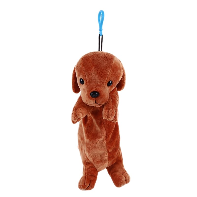Sød tegneserie hund dukke plys pung dyr med lynlås baby sove dekoration formilde dukke: Golden retriever