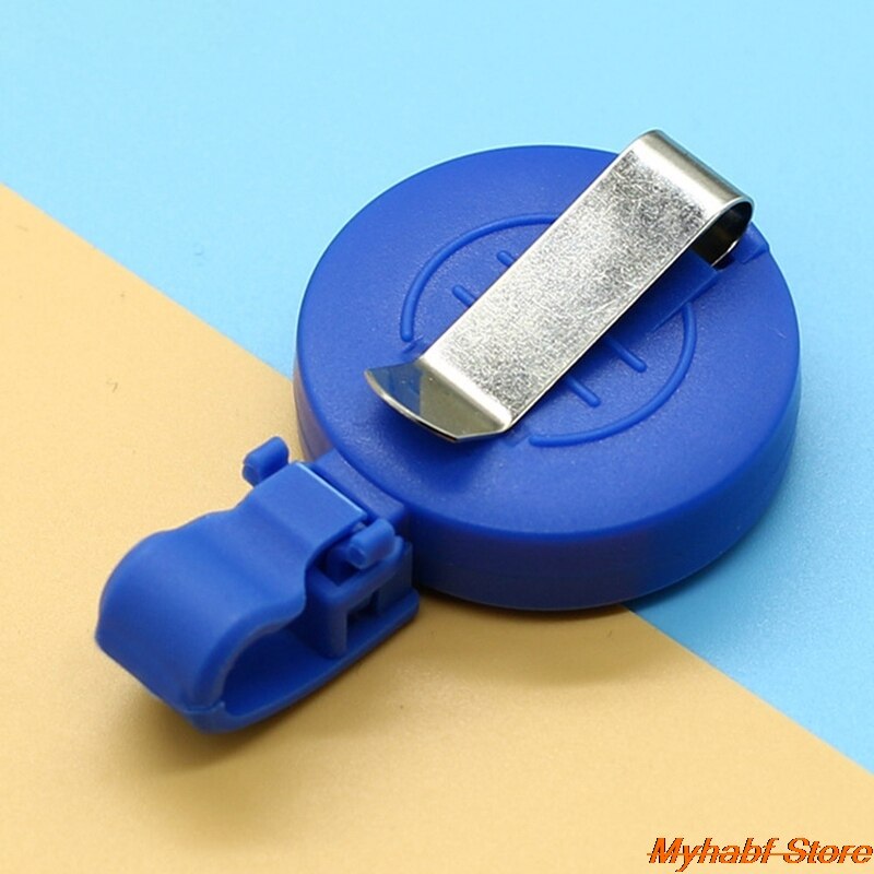 Retractable Badge Holder Reel Clip ABS Plastic Pull Name Tag ID Card Holder Recoil Reel Student Nurse Business Card Badge Buckle