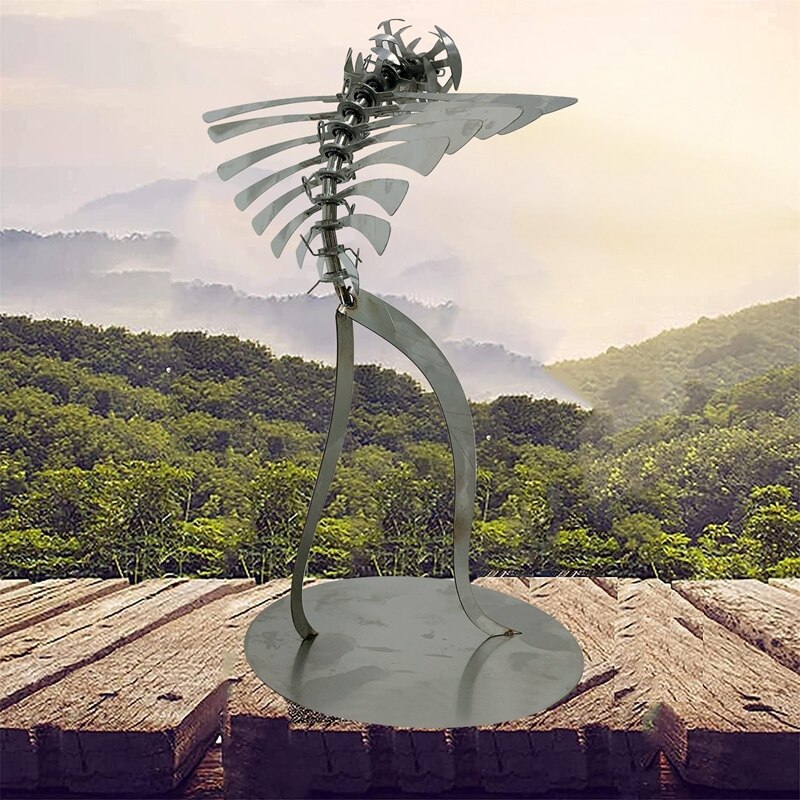 Unique and Magical Metal Rotating Windmill Humanoid Windmill Outdoor Wind Spinner Yard Patio Lawn Garden Decoration