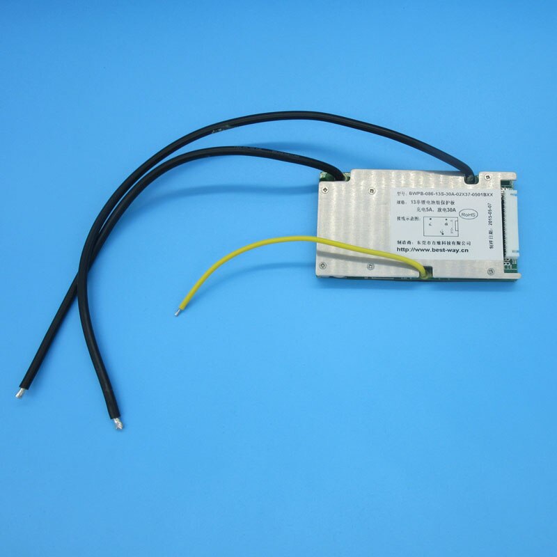 3.6V / 3.7V Mobiele 13S 48V 30A Bms Gebruikt Voor 48V 15AH 20AH 30AH Batterij 30A Continu Met Balans Functie