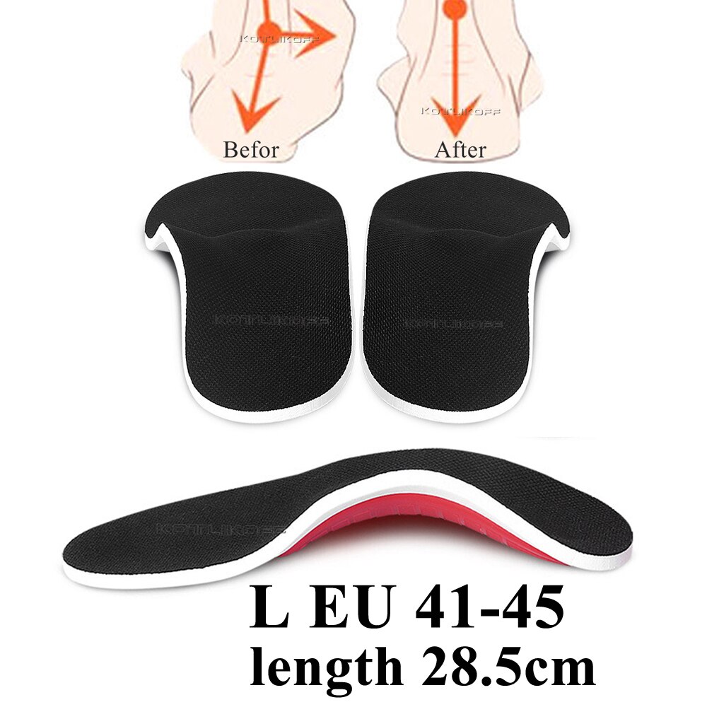 Premium Orthotic Gel High Arch Support Insoles Gel Pad 3D Arch Support Flat Feet For Women / Men Orthopedic Foot Pain Unisex: L EU 41-45