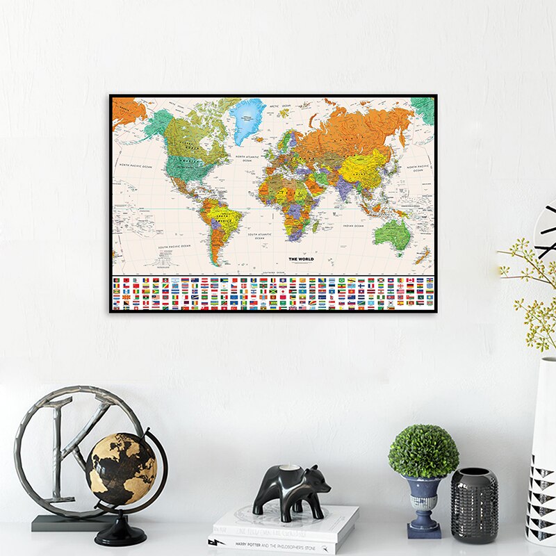 Antique Map of the World | Buy in a Range of Sizes & Finishes