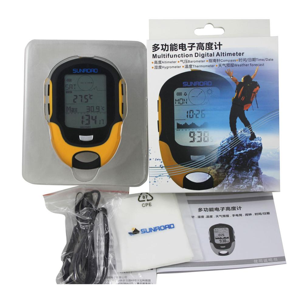 FR500 Multifunction LCD Digital Altimeter Barometer Waterproof Compass Portable Outdoor Camping Hiking Climbing Altimeter Tools