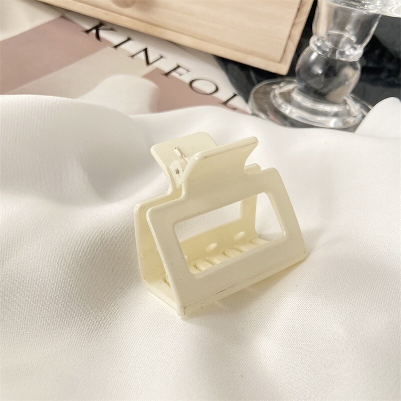 Moda grampo de cabelo multicolorido acrílico oco quadrado rabo de cavalo grab meninas grampo de cabelo acessórios de estilo de cabelo