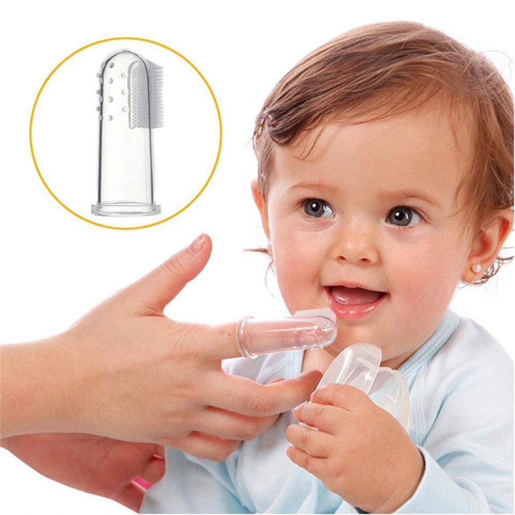 Brosse à dents en Silicone souple et transparent pour bébé, 20 pièces