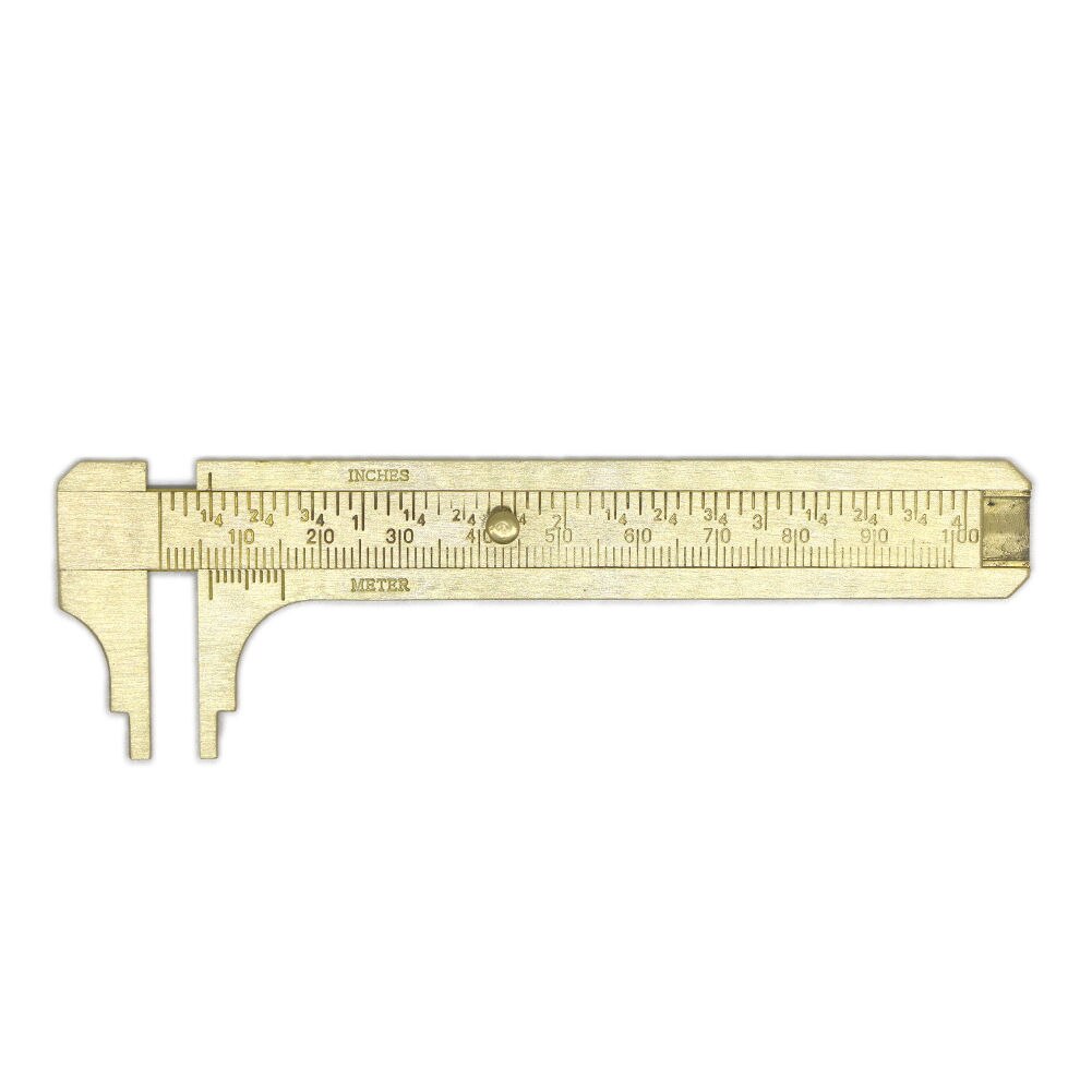 Millimeter / Inches Double Scale Vernier Caliper Ruler Brass copper ruler 80 /100 /120mm Precision measuring instrument: 100mm