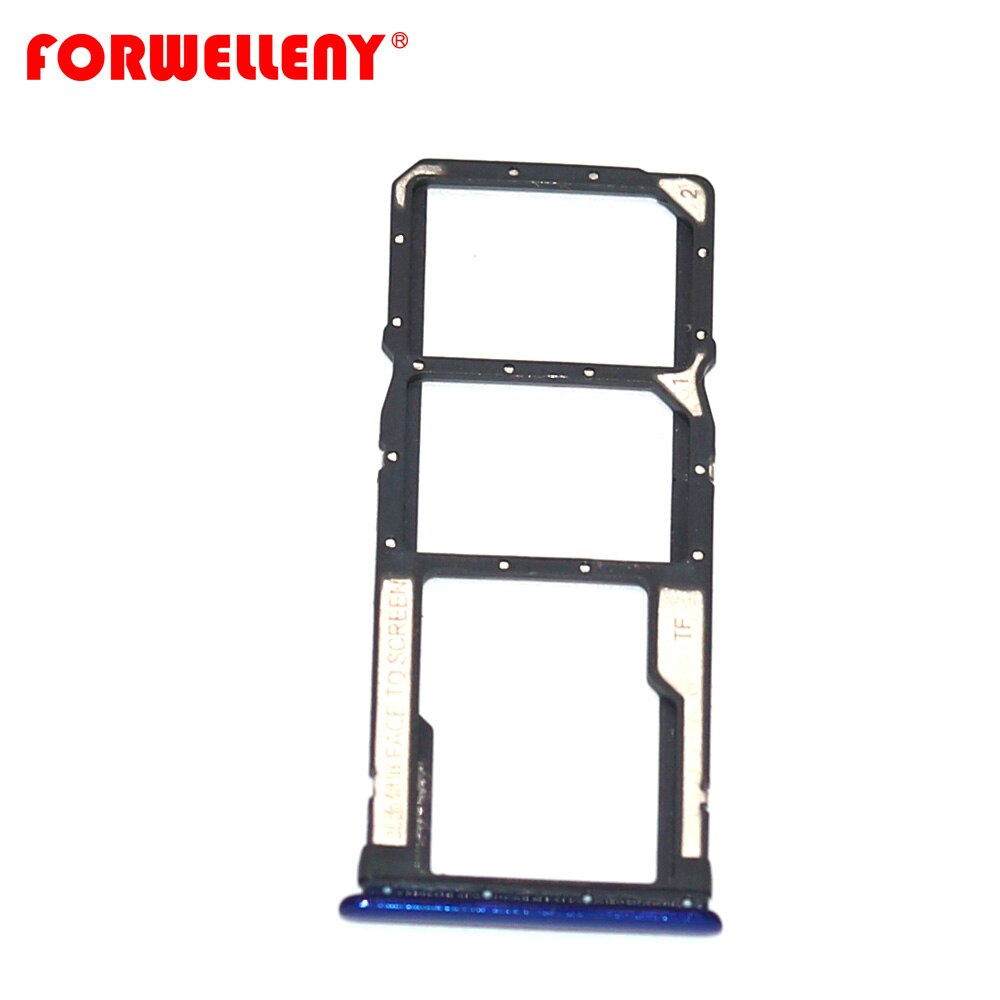 For xiomi redmi 7 Micro Sim Card Holder Slot Tray Replacement Adapters black blue rose red: blue