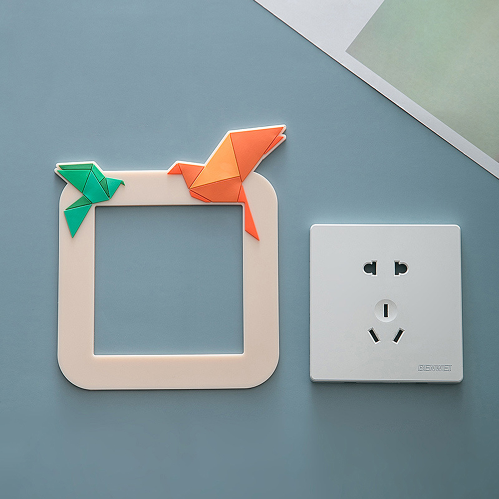 Cartoon Paper Crane Switch Stickers Home Suppliesaesthetic Room Decorwall Stickers for Kids Rooms Wall Art Decals