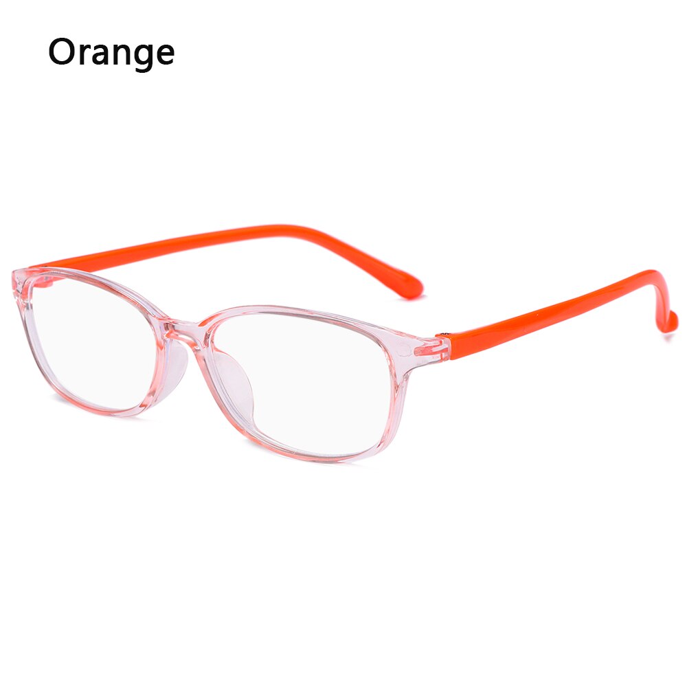 Kids Eyeglasses Blue Light Blocking Glasses Boy Girl Square Frame Computer Eyeglasses Clear Lens Optical Anti Radiation Glasses: orange
