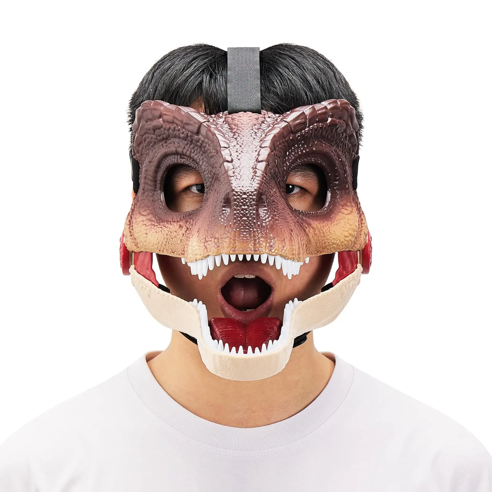 Grappig dinosaurusmasker Dino-masker Bewegende kaak Halloween-masker Realistisch dinosaurushoofd Gezicht Beweegbare mond Party Cosplay Props