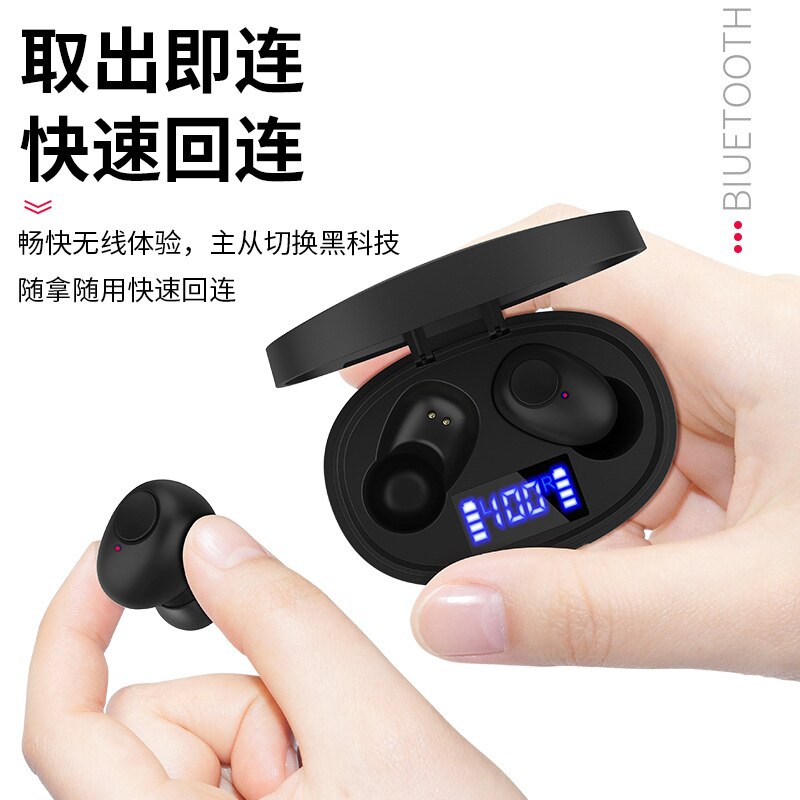 T12 Bluetooth Headset 5.0 Tws Draadloze In-Ear Batterij Indicator Sport Water Afvoer Draadloze Oortelefoon