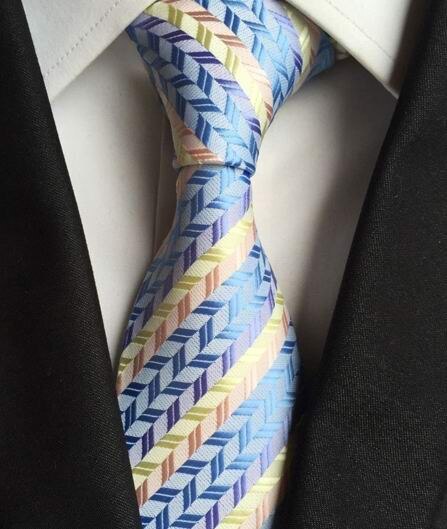 Geometriske tern slips blå rød hvid slips til mænd jacquard vævet silke hals slips jakkesæt til formelt forretningsfest bryllup: 2