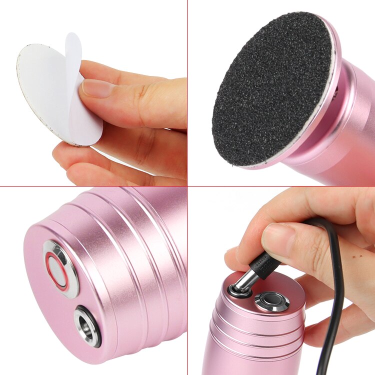 Pedicure Tool Electric Foot File Callus Remover Remover 360 Rotary with Replacement Sandpaper Foot Scraper