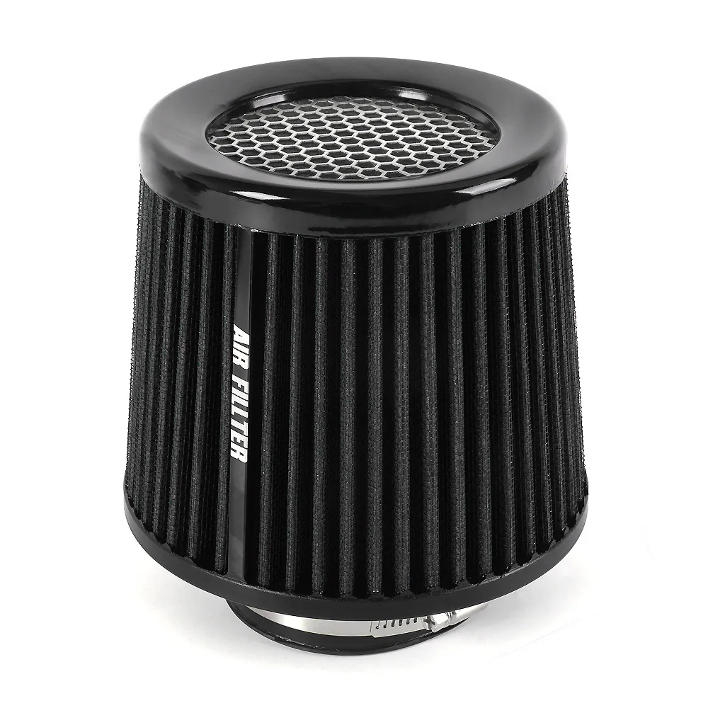 Car Air Filter High Flow Cone Cold Air Intake Filter Auto Modification Accessories Air-Filter Mesh Cone Universal 76mm 3inch: Yellow