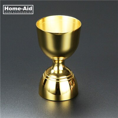 Jigger de cóctel de acero inoxidable, medidor de bebidas, Bar, campana, taza de tiro de licor, herramienta de camarero, 30ml/60ml: Gold 30x60ml
