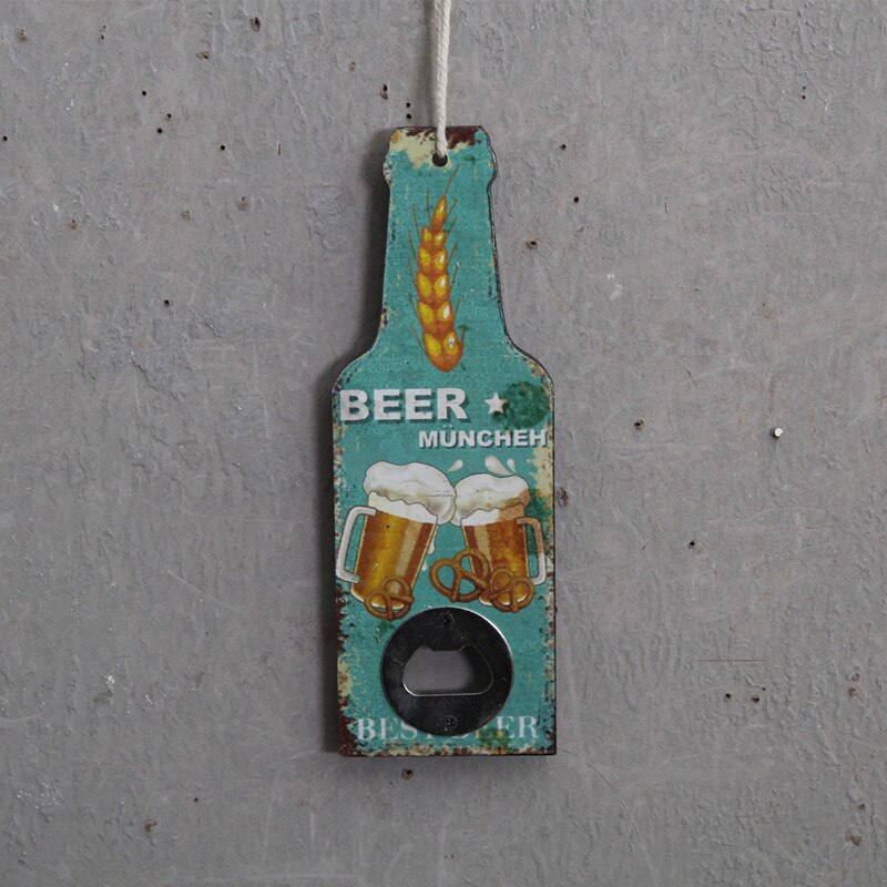 20/40cm Wooden Opener Wall Mounted Bottle Opener Beer Shape Wall Hanging Beer Opener Candy Bar Kitchen Tool: A-5