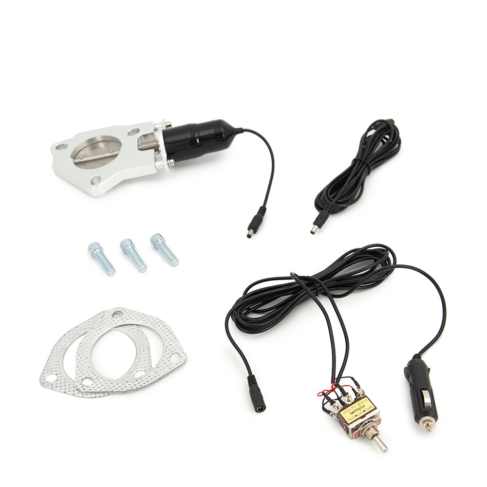 Universal 2.5in 3.0 inch Exhaust Billet electric exhaust valve butterfly valve for exhaust cutout system with switch button