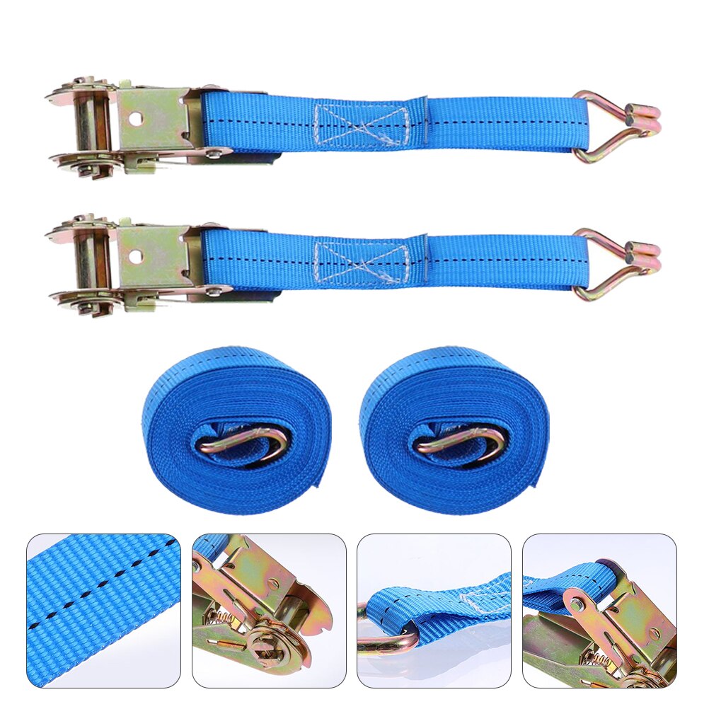 2Pcs Nuttig Duurzaam Aanscherping Riemen Bevestiging Riemen Cargo Binding Riemen Bagage Bindmiddel Voor Cargo