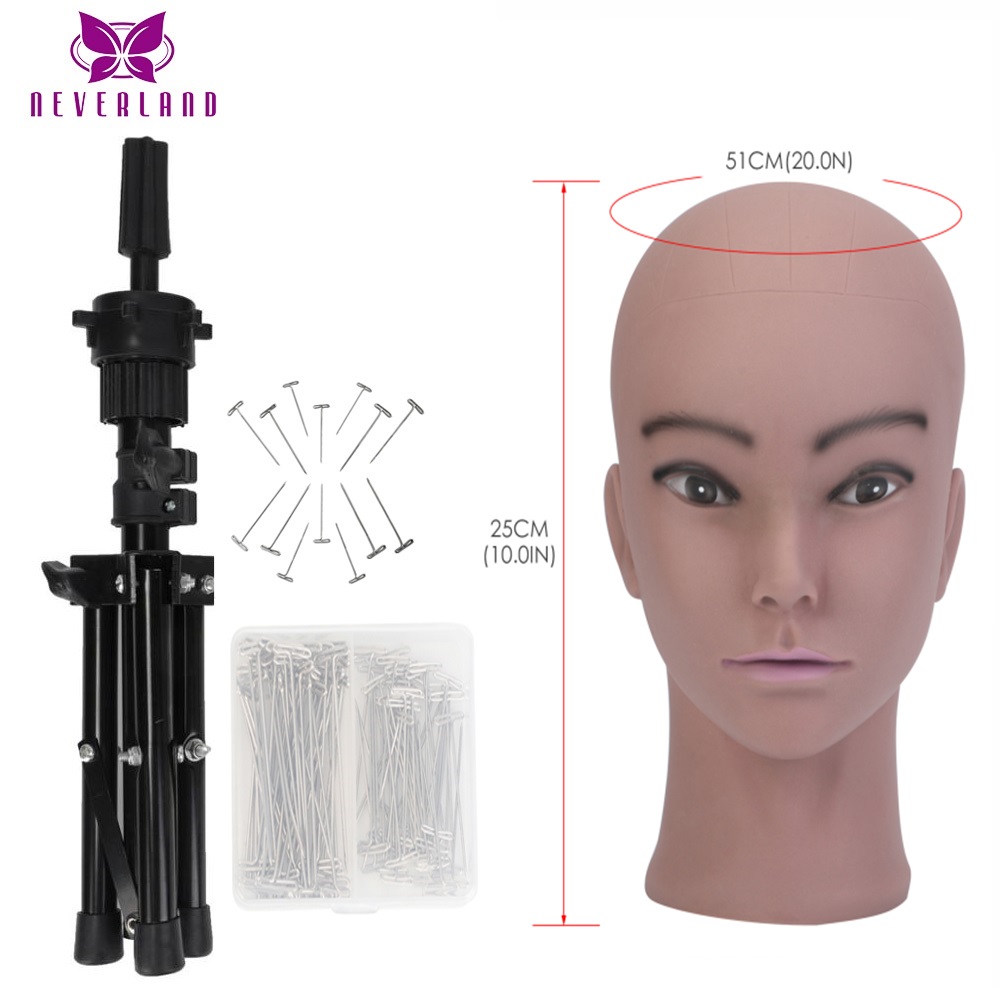 20&quot; Afro Mannequin Head Training Head for Wig Making Hat Display Cosmetology Manikin Head for Makeup Practice with Mini Tripod: 05-18
