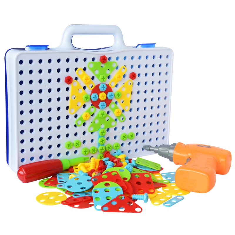 Elektrisk borelegetøj møtrik adskillelse matchværktøj samlet sæt pædagogisk legetøj til drenge bygger foregive legetøj