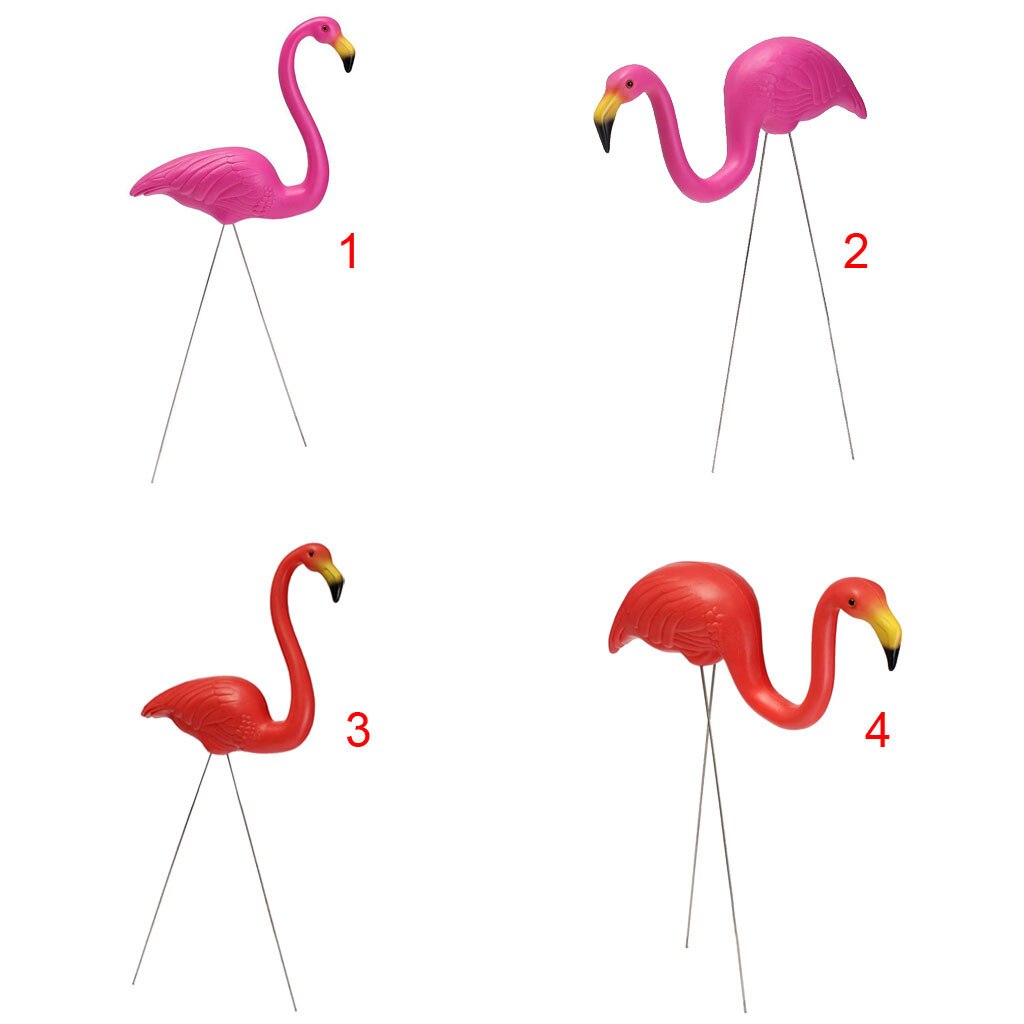 Pink Looking Up Lawn Flamingo Garden Party Grassland Ornament Art Decor DIY