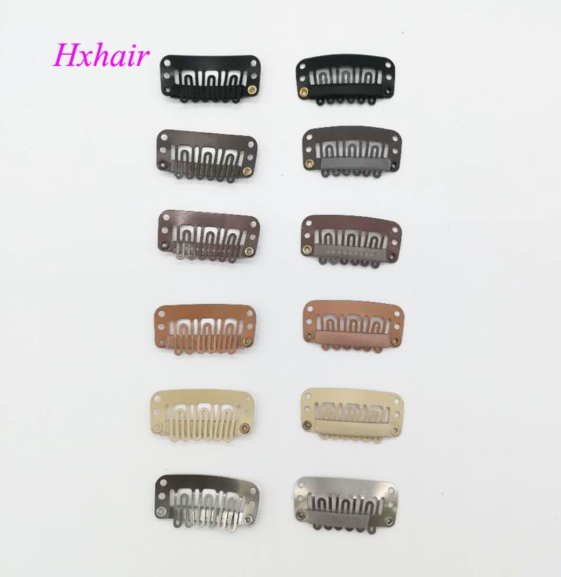 - 100 stk 32mm parykker snap clips / toupe snap clips til hair extensions / weft hair extensions