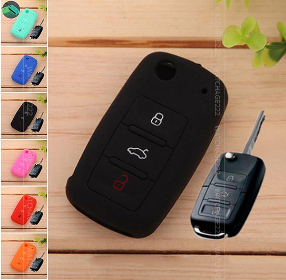 Tillbehör passar skoda fabia octavia superb seat leon ibiza altea alhambra silikonnyckel fjärrhållare fodral fob 3 knapp
