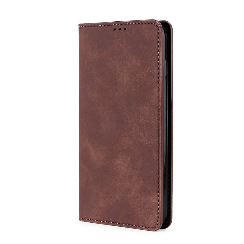 Capa para oneplus nord n10 6.49 polegada caso carteira kickstand caso da aleta para oneplus nord n10 caso slots de cartão magnético fundas: Dark Brown