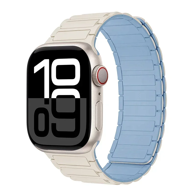 Magnetarmband für Apfel Uhr Band 45 mm 44 mm 40 mm 46 mm 41 mm 42 mm 38 Silikonarmband iWatch Serie 8 7 6 Se 9 10 Ultra 2 49 mm