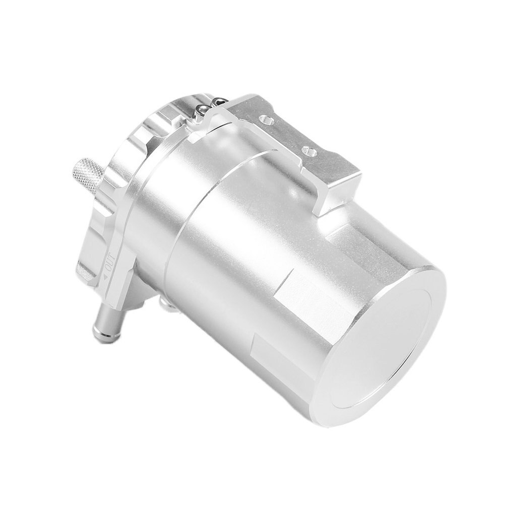 Universal 300ML Aluminum Car Engine Oil Catch Can Kit Air Oil Separator Tank Cylinder Baffled Reservoir
