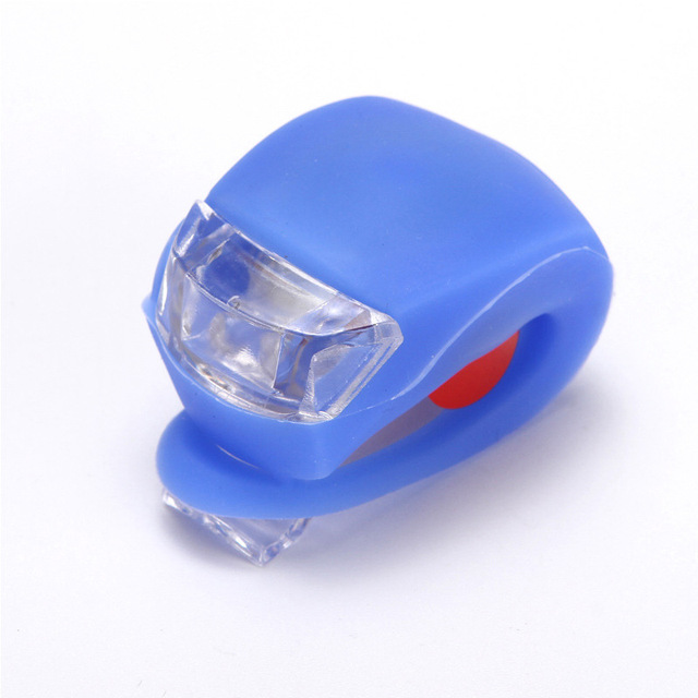Fahrrad Silikon Fahrrad Licht Vordere Lampe Fahrrad Laterne Wasserdichte Fahrrad LED Taschenlampe Laterne Rücklicht Fahrrad Zubehör: Blau