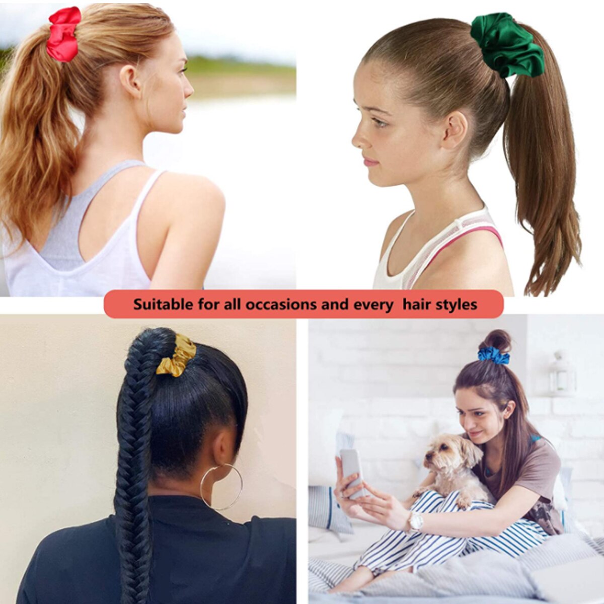 20 piezas francés elástico gomas para el pelo para las mujeres gasa de terciopelo pelo banda de goma accesorios de cabello cable diademas tocado