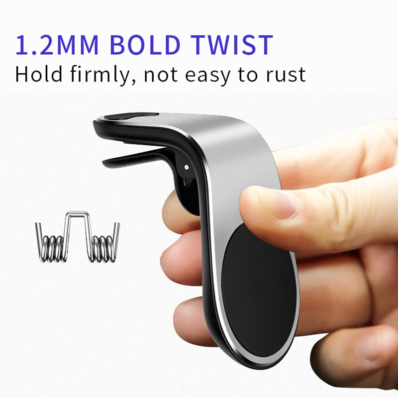 Metall Magnetical Auto Telefon Halter Mini Air Vent Clip Montieren Magnet Mobilen Ständer Für iPhone XS Max für Xiaomi Smartphones in Auto