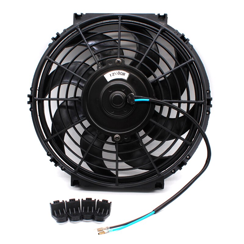 12V 120W Universal Slim 12" Motor Engine Radiator Oil Cooler Cooling Electric Pull Push Fan Radiator Electric Engine Cooling Fan