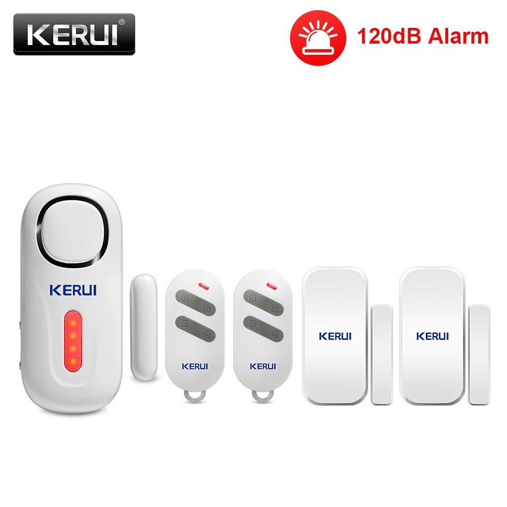 KERUI 120DB Wireless Door/Window Entry Security Burglar Sensor Alarm PIR Magnetic Smart Home Garage System Remote Control Led: KIT15 Alarm