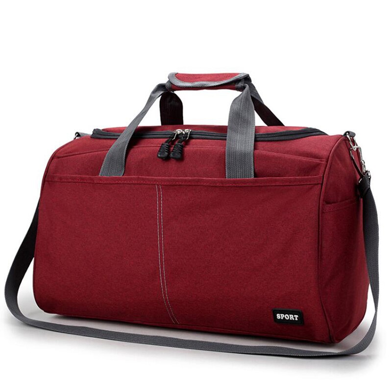 Oxford Cloth Women's Travel Bag Waterproof Men Business Travel Duffle Luggage Packing Handbag Shoulder Storage Bags Tote: wine red small