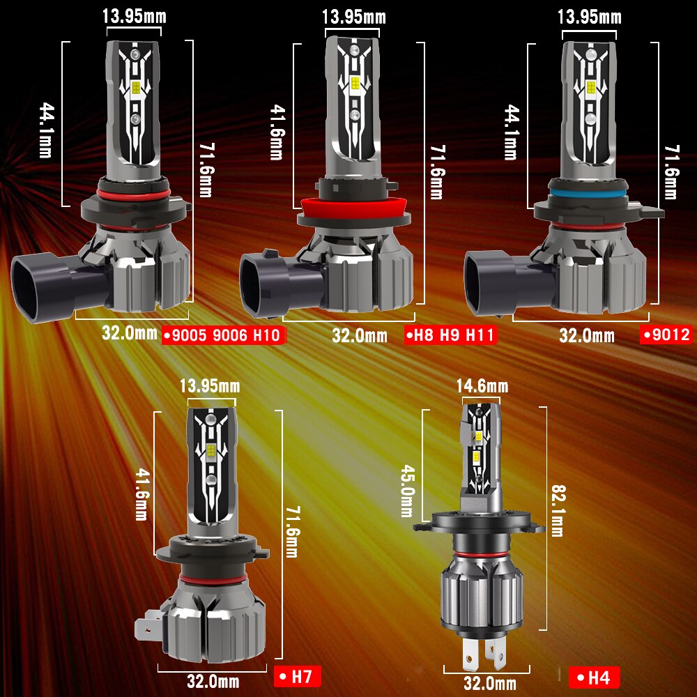 2 sztuk H4 9003 HB2 H7 H11 H8 H9 światło przeciwmgielne LED żarówki 9005 HB3 9006 HIR2 Auto reflektor główny u nas państwo lampy 6500K 12V LED reflektor samochodowy