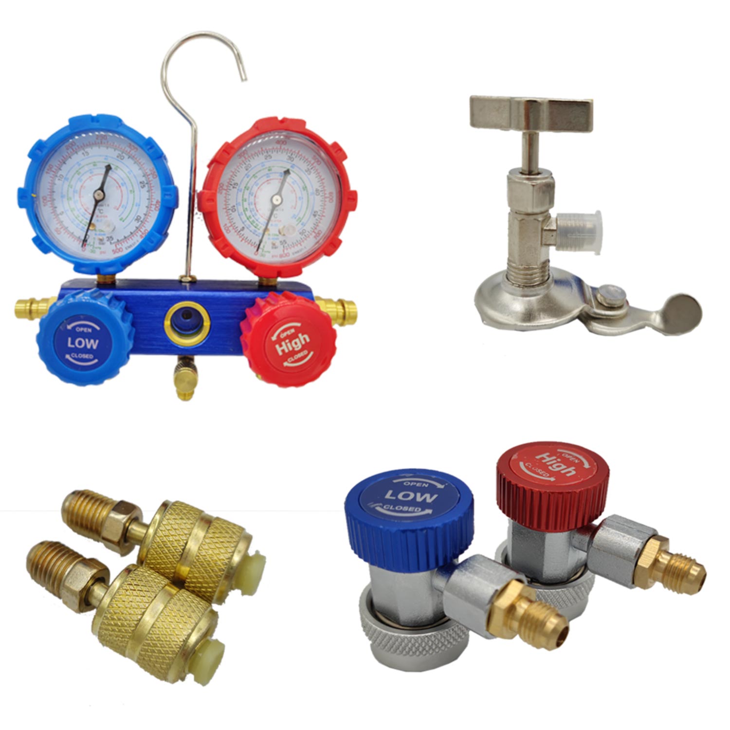 Auto Airconditioning Druk Manometer Slang Kit Voor R410A R134a R404A R22 Koelmiddel Manometer Set Met Doos