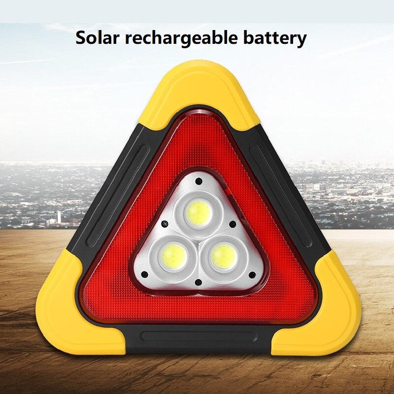 Road Traffic LED Warning Lights Car Block Parking LED Tripod Luminous Flashing Safety Sign