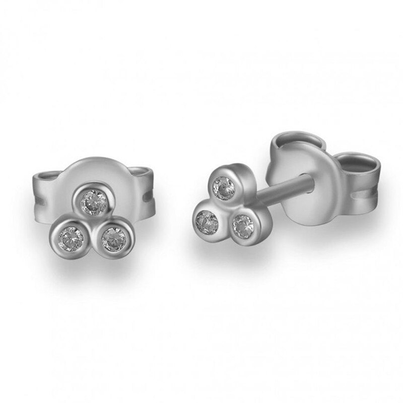 ROXI minimalisme tournesol serpent couronne paix colombe cristaux boucles d'oreilles pour les femmes bijoux de mariage 925 boucles d'oreilles en argent Sterling: round silver