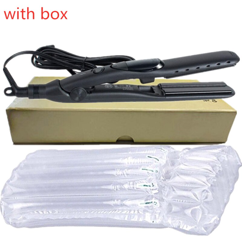 Steam Hair Straightener Fast Heating Ceramic Infusion Steam Flat Iron Vapor Sprayer Hair Styling Straight Hair Tool: Black with box / EU