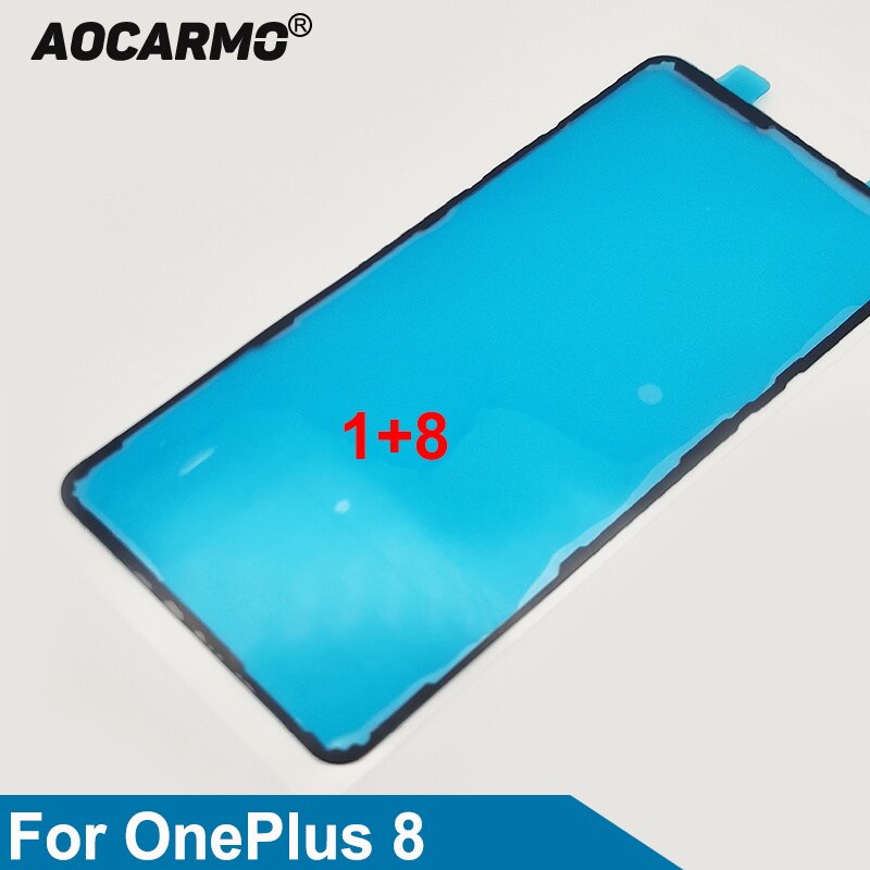 Aocarmo Voor Oneplus 8 1 + 8 Terug Adhesive Back Cover Waterdichte Sticker Lijm