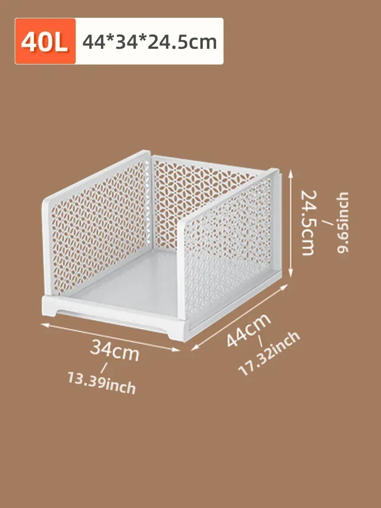 Estante de almacenamiento para armario, organizador de guardarropa extraíble, organizadores en capas de armarios y cajones, organizador de almacenamiento de ropa: Rojo